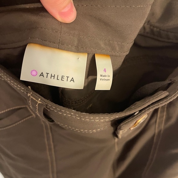 Athleta Brown Cargo Pants Relaxed Fit - Picture 3 of 4